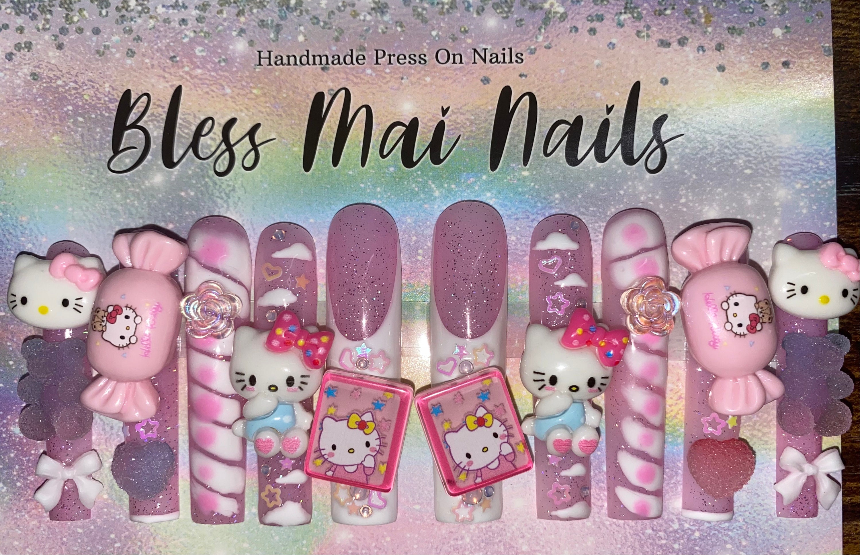 Hello Kitty Charm set - Cat Logo Nail Charms for Nails Art Designs –  Dynamic Nail Supply