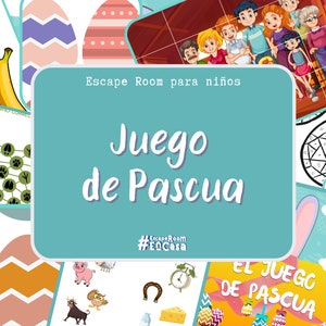 Juego de Pascua Escape Room imprimible para niños Búsqueda de huevos imagen 1