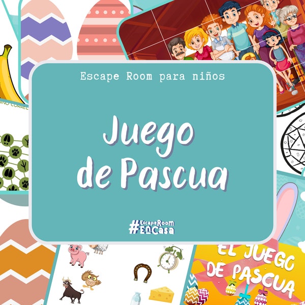 Juego de Pascua |Escape Room imprimible para niños |Búsqueda de huevos