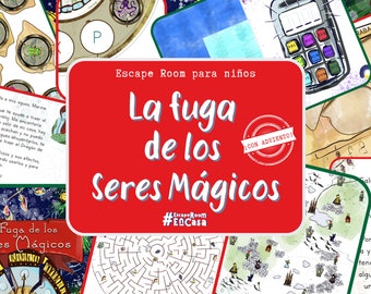 La fuga de los seres mágicos VERSIÓN CON ADVIENTO| Escape Room imprimible para niños y familias| Escape en casa| Juego de Navidad