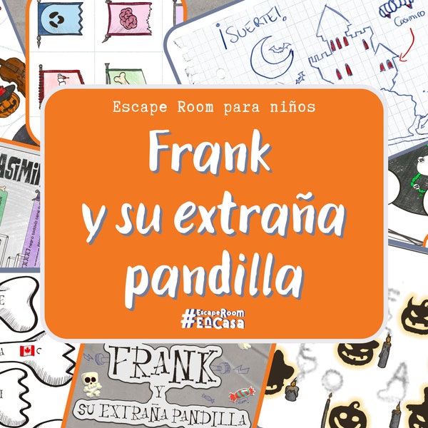 Frank y su extraña pandilla| Juego de Halloween| Escape Room imprimible para niños en casa, al aire libre | Juego de escape