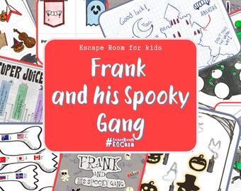 Frank and his Spooky Gang |Printable DIY Escape Room kit  |Escape room for kids |Halloween escape room | Halloween for kids