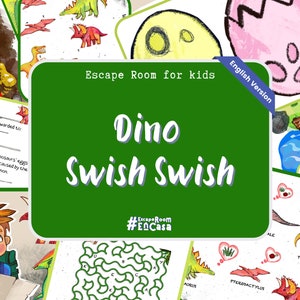 Dino Swish Swish - englische Version | Druckbares Escape Game