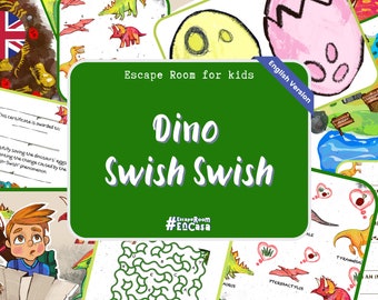 Dino Swish Swish - english version | Printable escape game