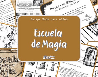 Magic School |Printable Escape Room for Kids |Escape at Home| Escape game | Treasure hunt | Magic game | wizard children