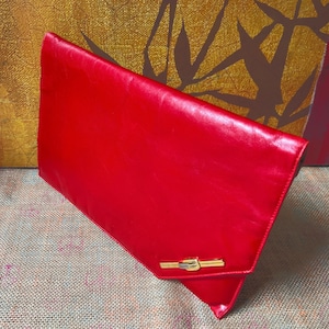 Cartera de mano plegable Coret de gran tamaño en color rojo