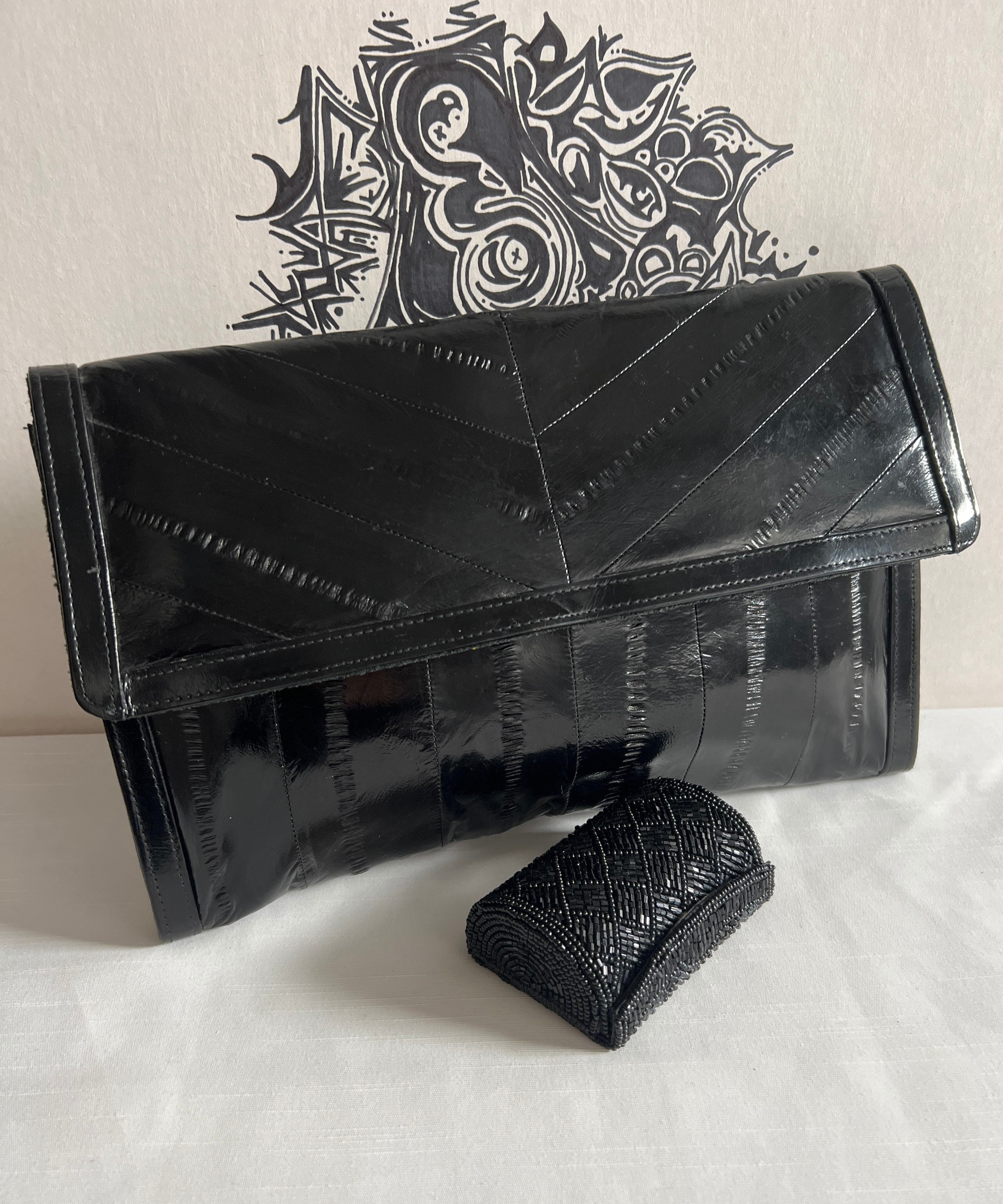 Elegant Design Eelskin Soft Leather Lipstick Case E 565 , Black