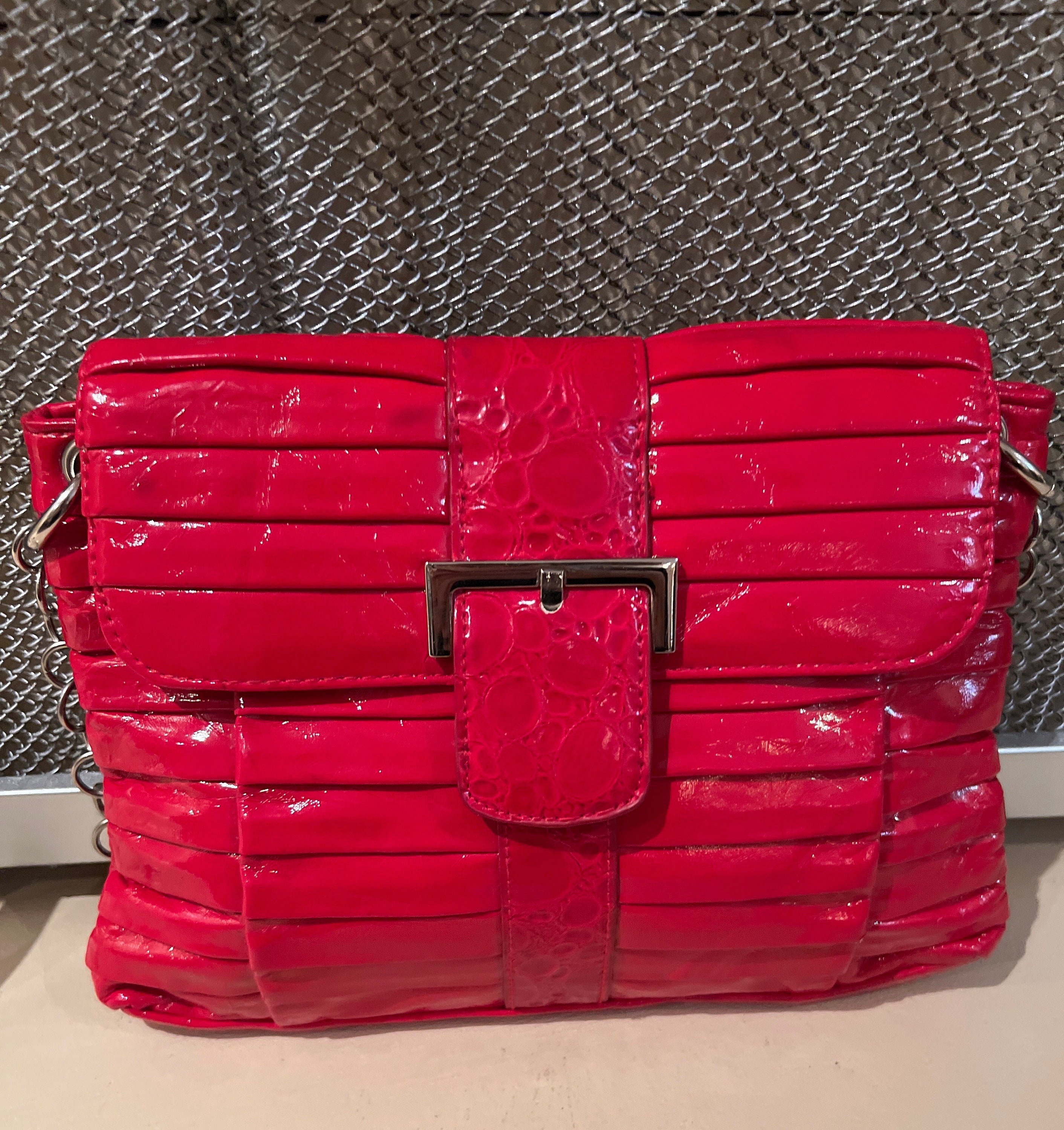 Cherry Red Tie Dye Patent Leather Purse with Heart – LPDstudios