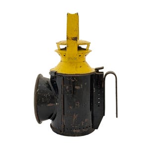 Vintage British Railways Signal Lamp with Colored Lenses BR Marked Paraffin Railway Lantern