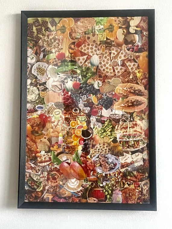 Breakfast &amp; Lunch Food Collage Art Print