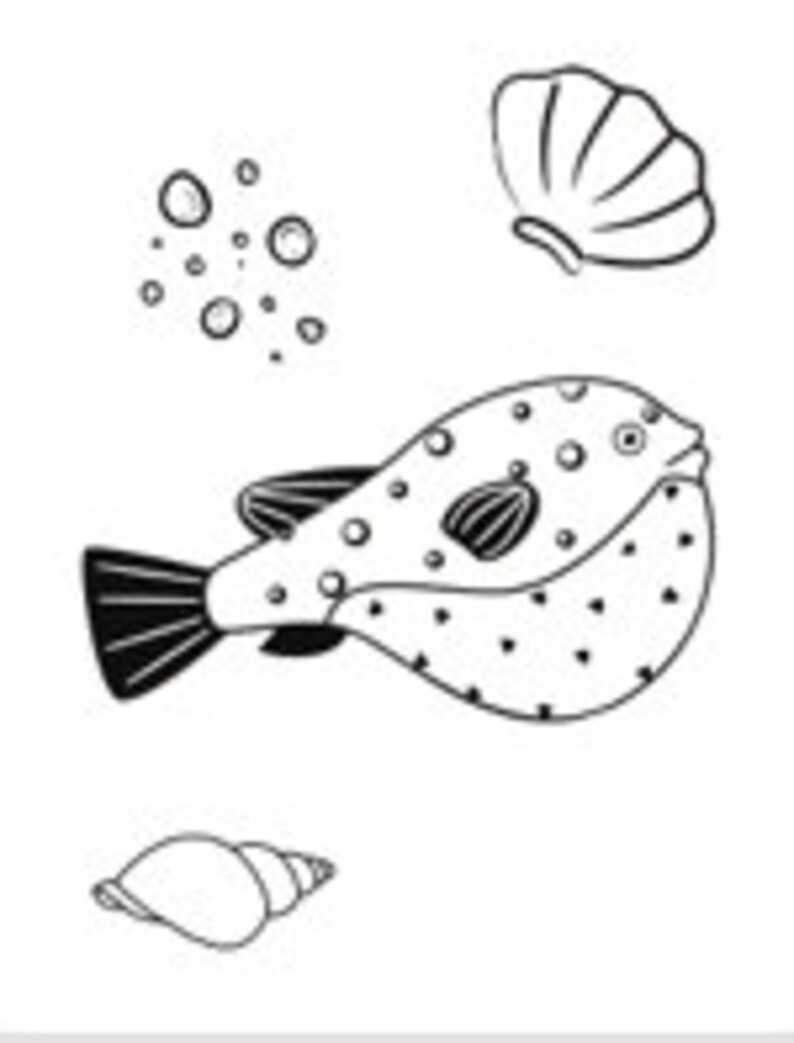 Ocean Animals Printable Colouring Pages Kids Colouring | Etsy