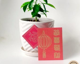 Cricut Joy 6 x Lunar New Year Red Pocket Envelope Template Editable on Cricut Design Space | Gong Hey Fat Choy [INSTANT DOWNLOAD]