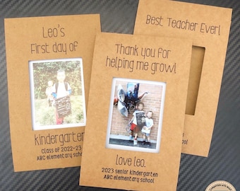 Plantilla editable de tarjeta fotográfica Cricut Joy Instax para primer/último día de clases / Editar en Canva / Archivo SVG / Silhouette [DESCARGA INSTANTÁNEA]