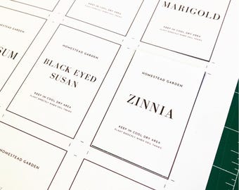 Printable Seeds and Bulbs Saving Labels Template Home Pantry Organize Editable on Canva #01 [INSTANT DOWNLOAD]
