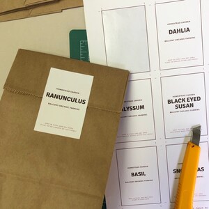Save Labels Seeds and Bulbs Saving Labels Printable Editable on Canva #03 [INSTANT ...