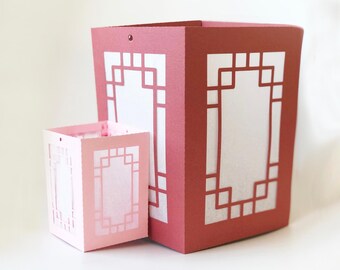 3D Oriental Lantern Template for Silhouette and Cricut Machine. SVG, Ai Illustrator Scalable File [INSTANT DOWNLOAD]
