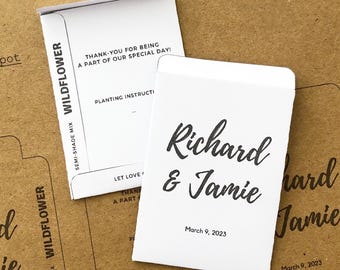 Printable Wedding Favor Seed Packet Template Envelope in 3 designs 3 sizes Editable on CANVA png svg Silhouette Cut File [INSTANT DOWNLOAD]