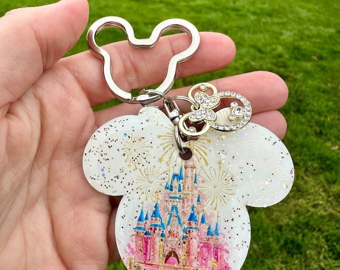 Disney Keychain, Keychain, Disney Castle, Disney Treats, - Etsy