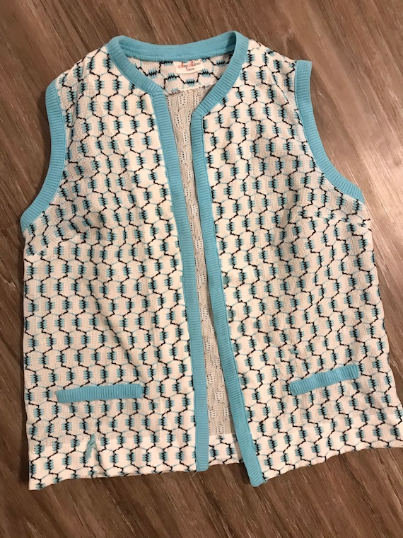 Vintage 1960s Mod Amy Adams knit vest retro