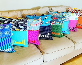 reading pillows etsy