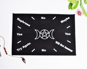 Pendulum Divination Mat - Fortune Teller Mat - Dowsing Tool - Wiccan Pagan Gift