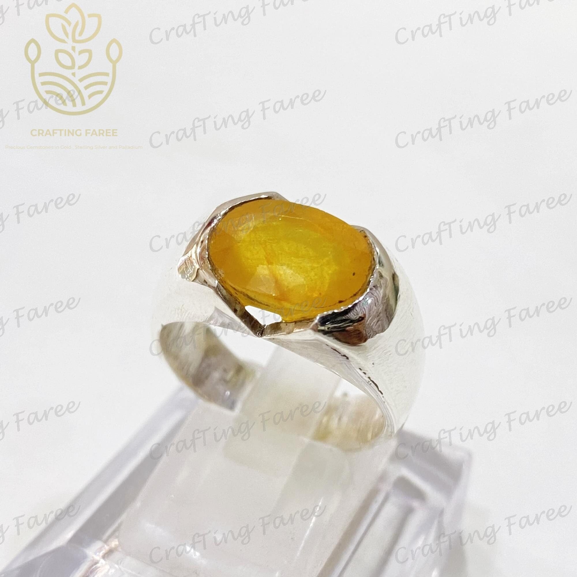 Yellow Sapphire Vintage Three-Stone Ring 1.40 Carat tw 14K Gold - Ruby Lane