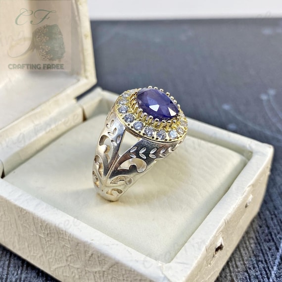 Mens sapphire cheap ring designs