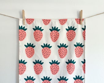 Kiitos Strawberry Tea Towel