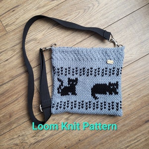 Cat Purse - Loom Knit PATTERN - Small Gauge Loom - DIGITAL DOWNLOAD