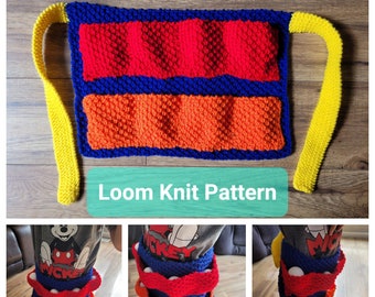 Child Sized Egg Collecting Apron - Loom Knit Pattern