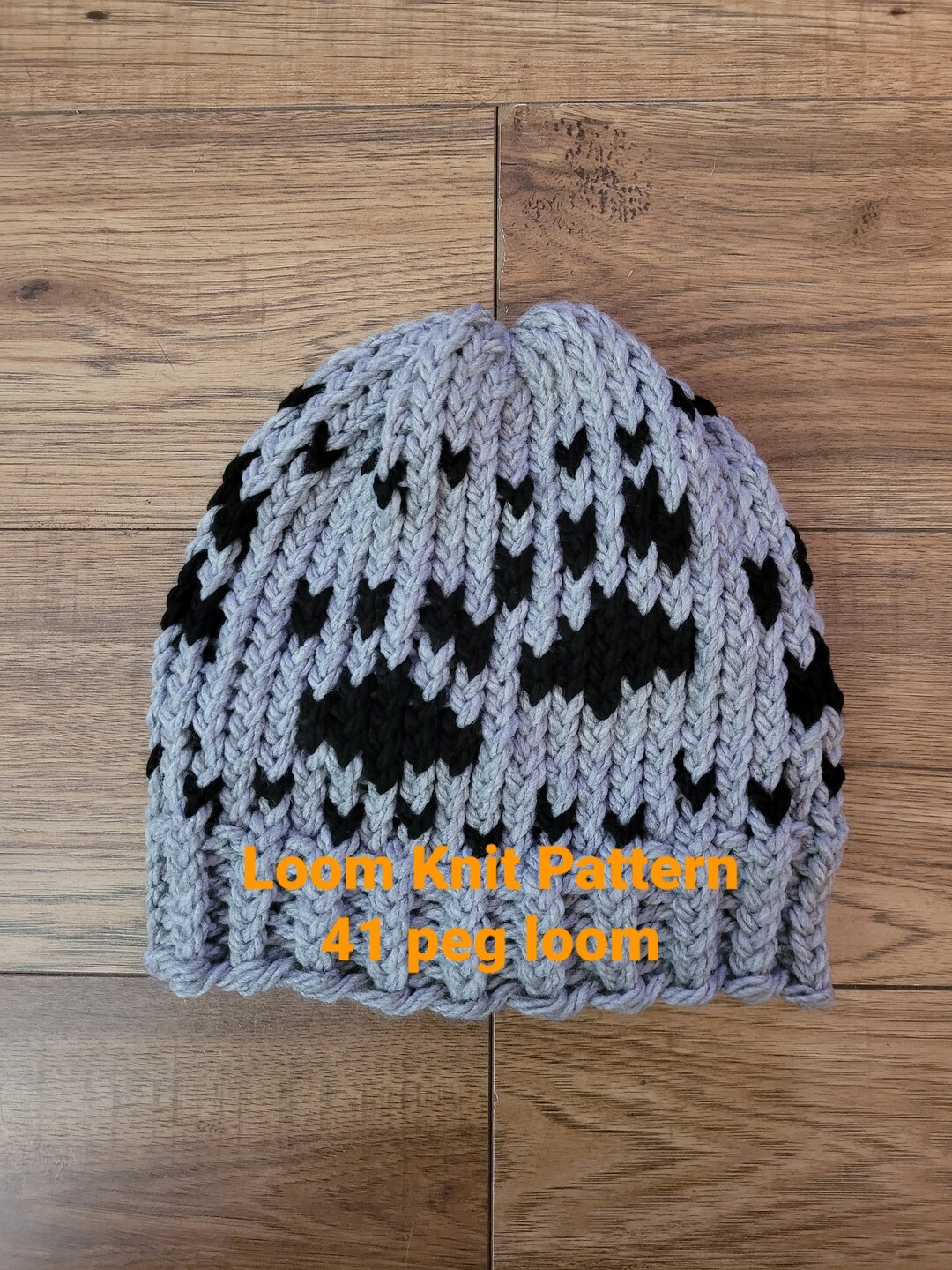 Paw Print Hat - 41 Peg Loom Knit Pattern - Etsy