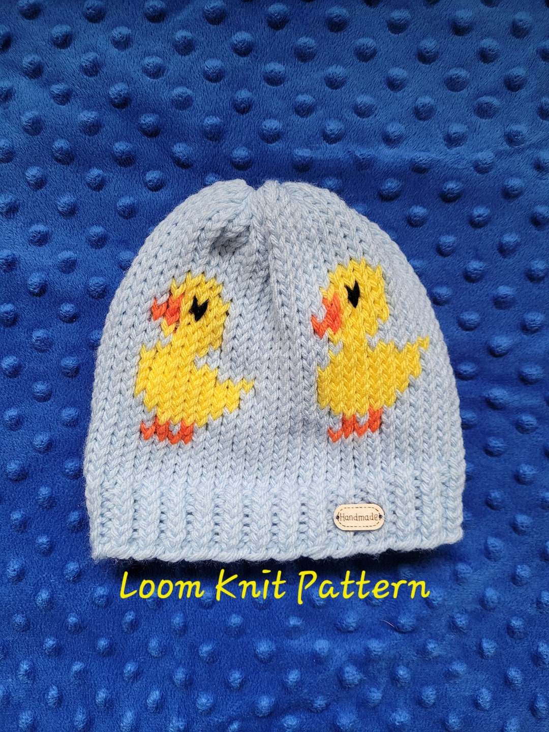 Rubber Ducky Hat Loom Knit Pattern Size 012mths Etsy
