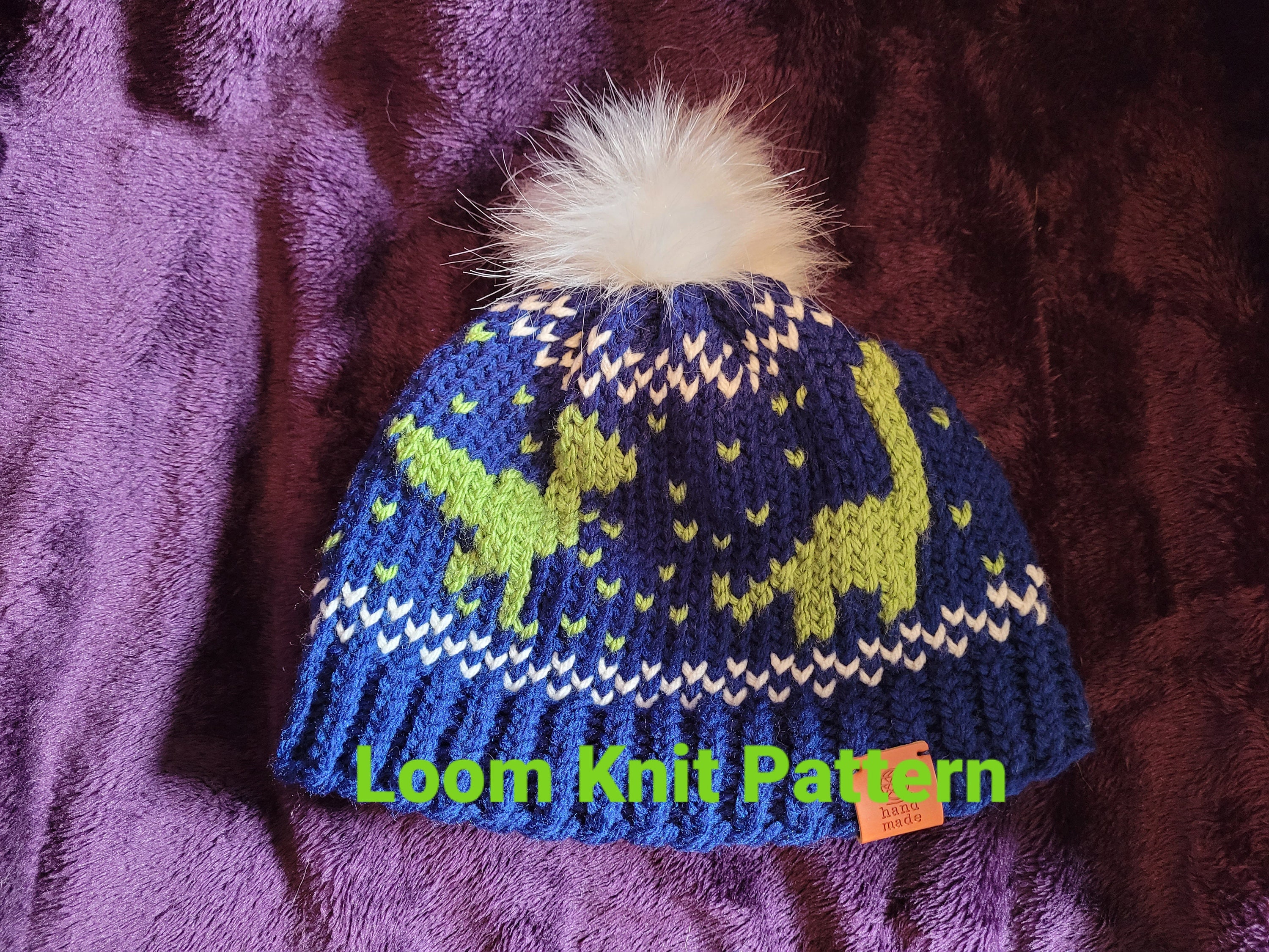 Dinosaur Hat - Loom Knit Pattern