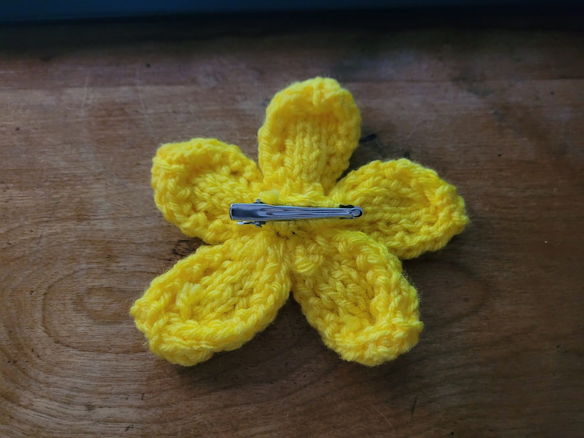 Loom Knit Flower Pattern Etsy
