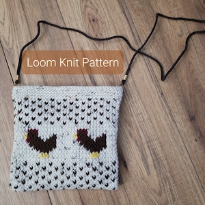 Chicken Purse - Loom Knit Pattern - 3/8&quot; gauge loom