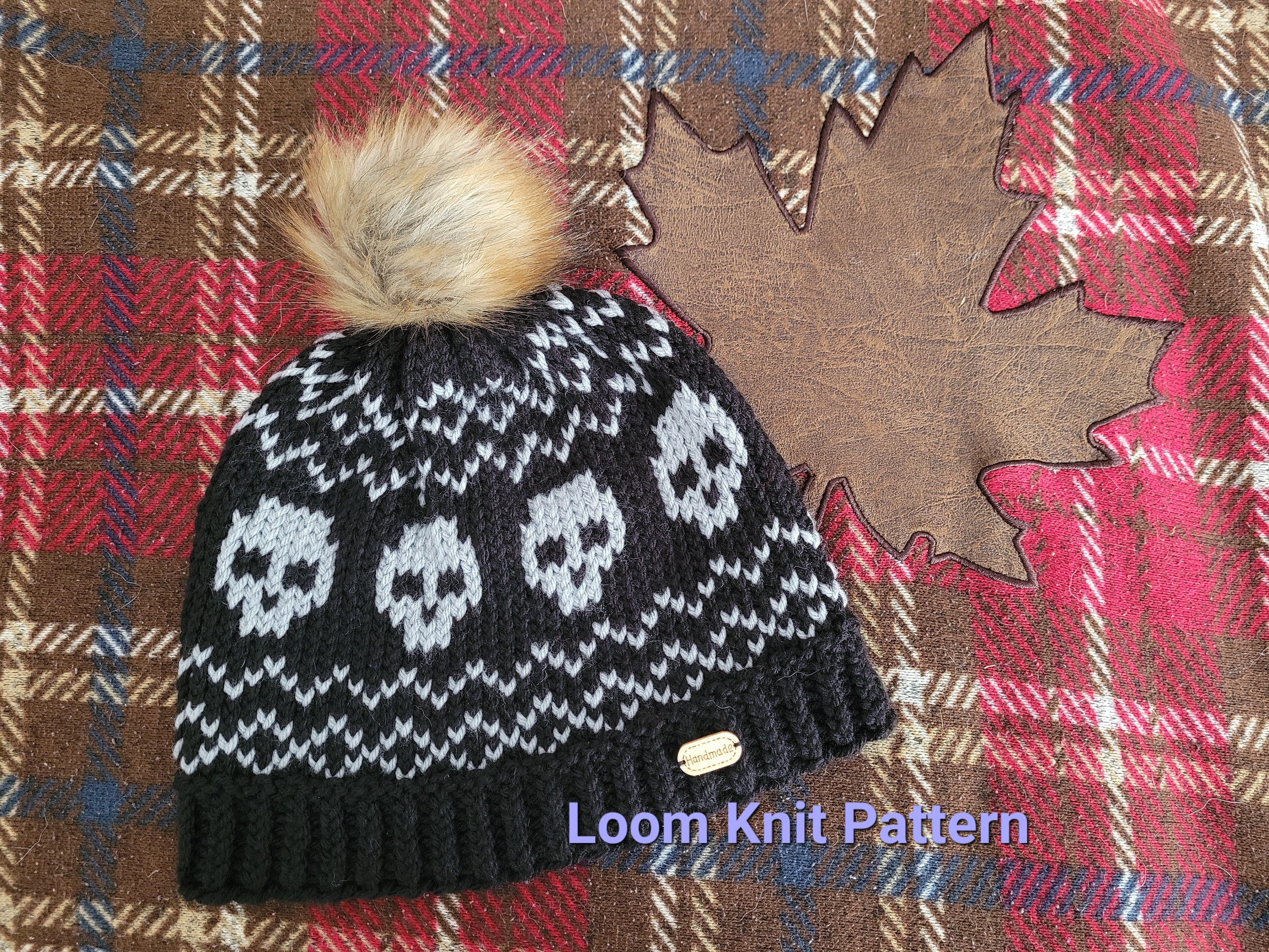 Loom Knit Fair Isle Hat Patterns. 6 PDF Loom Knitting Patterns.