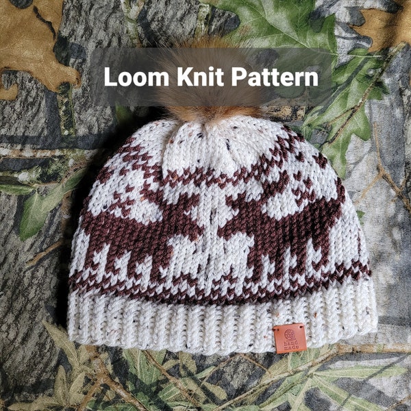 Moose Hat - Loom knit pattern