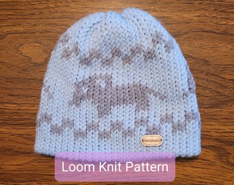 Elephant Hat - Loom Knit Pattern (Size: Baby 0-12mth)