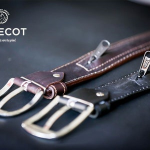 Ceinture traditionnelle en peau de bœuf avec Caleta