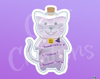 Kitty Magic Potion Sticker