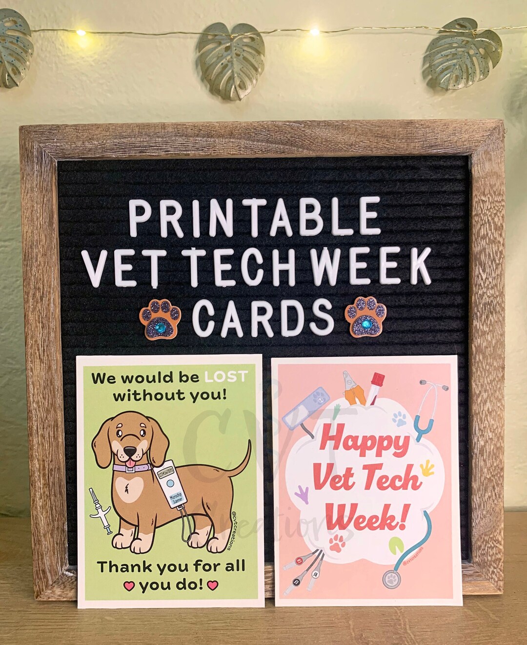 Vet Tech Week Cards 8 DIGITAL 4x5.25 Postcards Etsy