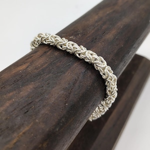 Sterling Silver 925 Byzantine Bracelet