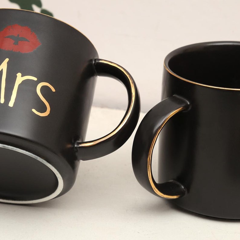 Mr and Mrs Coffee Mugs Cups Giftset for Engagement Wedding Etsy
