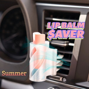 Lip Balm / Chapstick® Holder - Vehicle / Car Vent Accessory - Winter / Summer - Clip-on - Small / Large Tubes - Vertical / Horizontal Mount