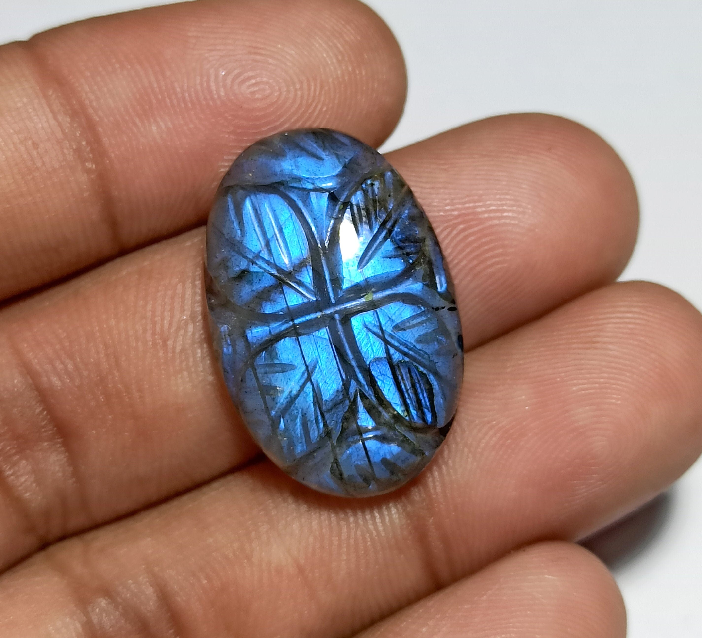 Natural Labradorite Hand Carving GemstoneHand Carved Loose Etsy