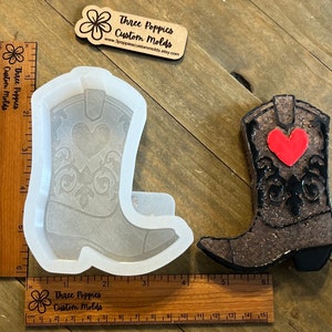Heart Boot Silicone Freshie Mold for aroma beads and freshies