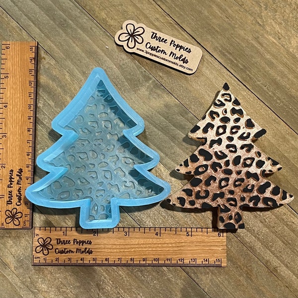 Leopard Tree Freshie Mold for aroma beads and freshies perfect for Christmas