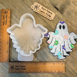 Floral Ghost Freshie Silicone Mold for freshies and aroma beads