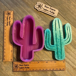 Cactus with Line Freshie Silicone Mold for aroma beads and freshies