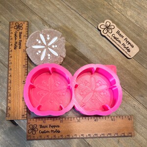 Sand Dollar Vent Clip Silicone Freshie Molds for aroma beads and freshies
